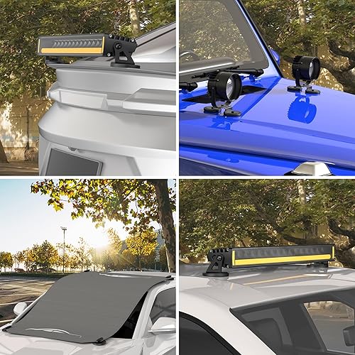 Miniatura 6 de Magnetpro 4 imanes de montaje resistentes con revestimiento de goma antiarañazos, 30 libras de potencia adhesiva, base de montaje magnética para