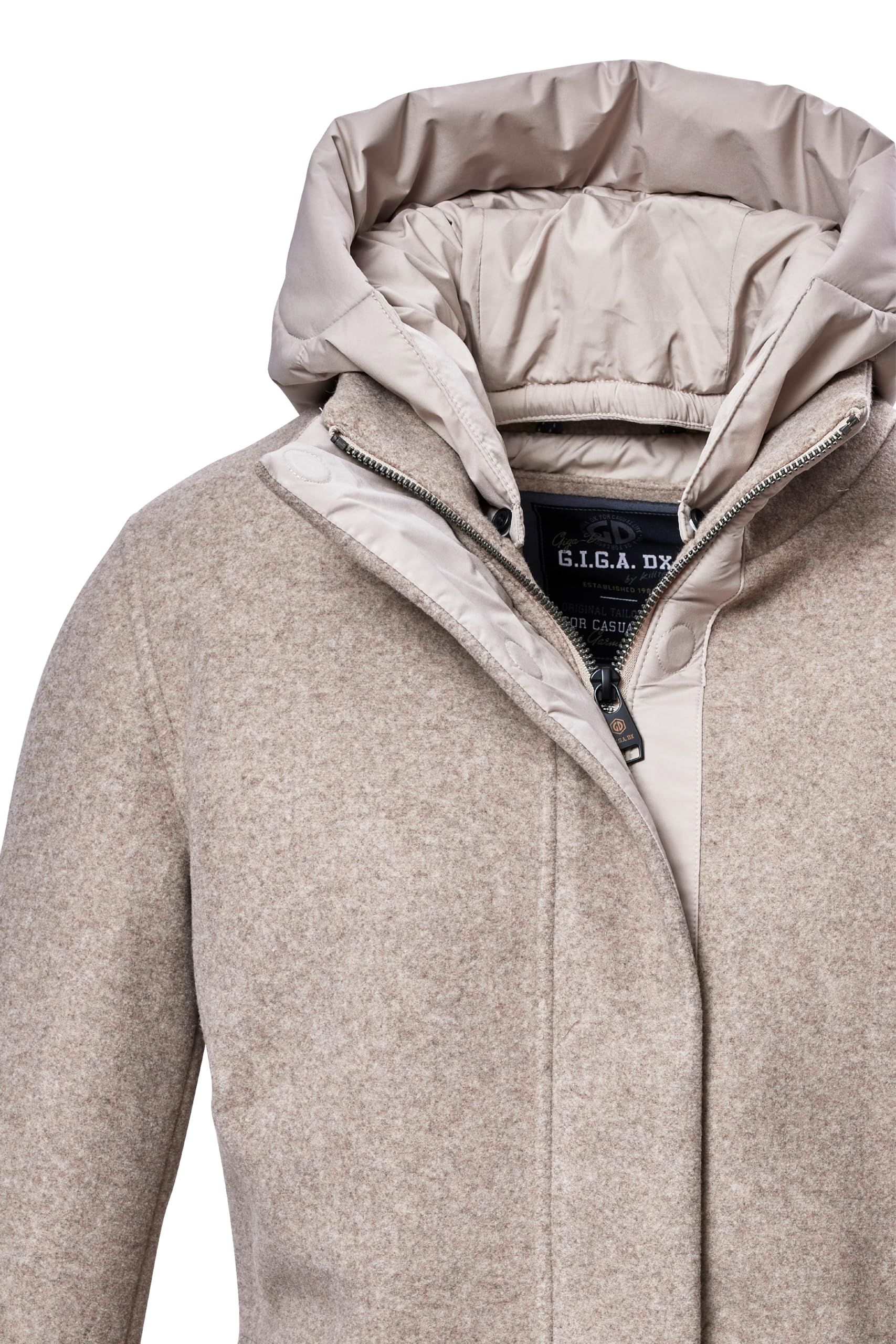 G.I.G.A. DX Damen Gw 46 Wmn Prk Fleece Parka/Mantel mit abknöpfbarer Kapuze