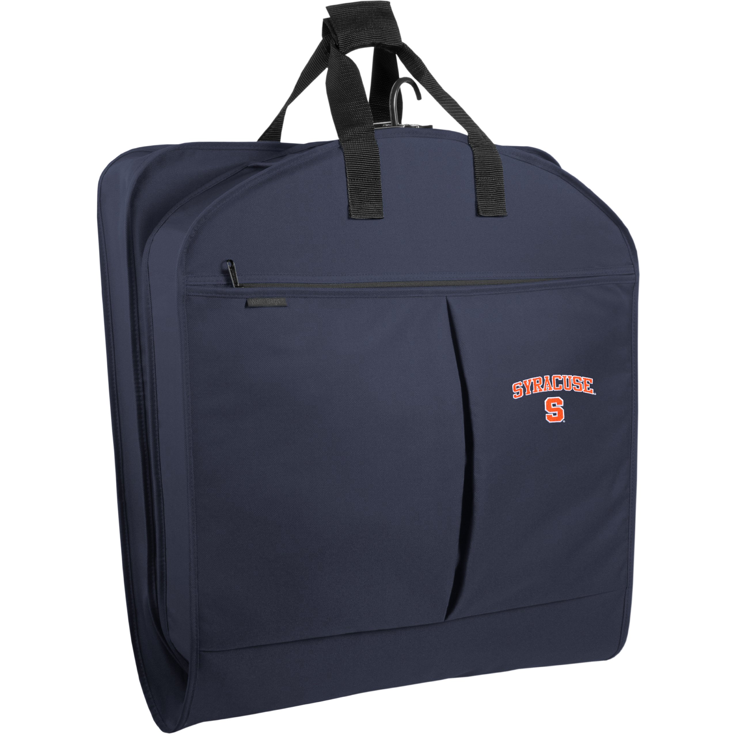 WallyBags Syracuse Orange 40 Inch Suit Length Garment Bag with Pockets, Navy, One Size