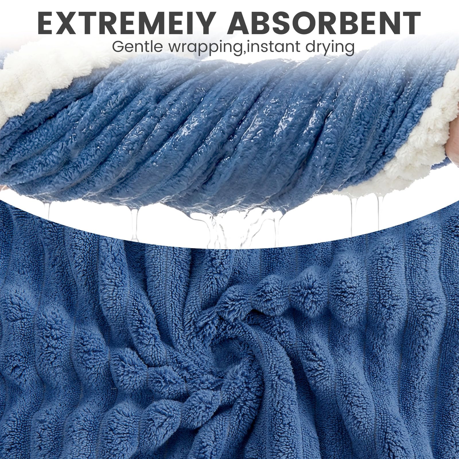 WYTbaby Bademantel Kinder Mädchen Unisex Flauschig Fleece Bademäntel mit Kapuze für Jungen und Mädchen 4-14 Jahre