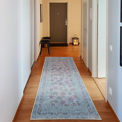 Ambesonne - Tapete decorativo, ramas florales ornamentales, primavera romántica, colores suaves, prado botánico, habitación, dormitorio, sala de