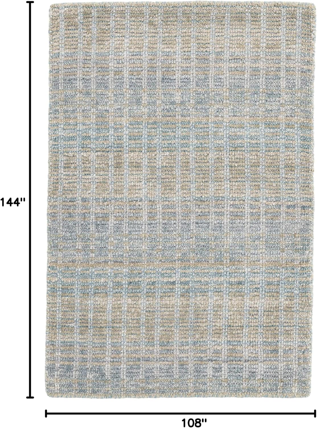 Dash and Albert Geneva Viscose & Cotton Area Rug - 8.5 X 11.5 Blue Geometric Handwoven Accent Rug - Durable, Low Pile, Low Traffic Friendly - Premium Luxury Hotel Quality Soft Breathable