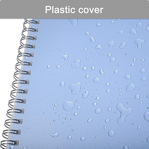 Miniatura 6 de TWONE Paquete de 4 cuadernos de papel cuadriculado encuadernado en espiral, 10 x 7 pulgadas con 70 hojas, 140 papel cuadriculado, ideal para