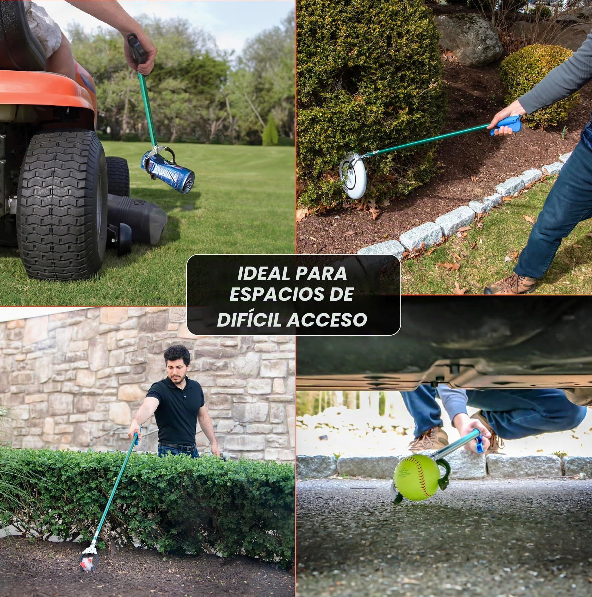 Unger Professional 36" Nifty Nabber Reacher-Herramienta de Agarre y recogedor de Basura, Seleccionar, Verde, 91.44 cm