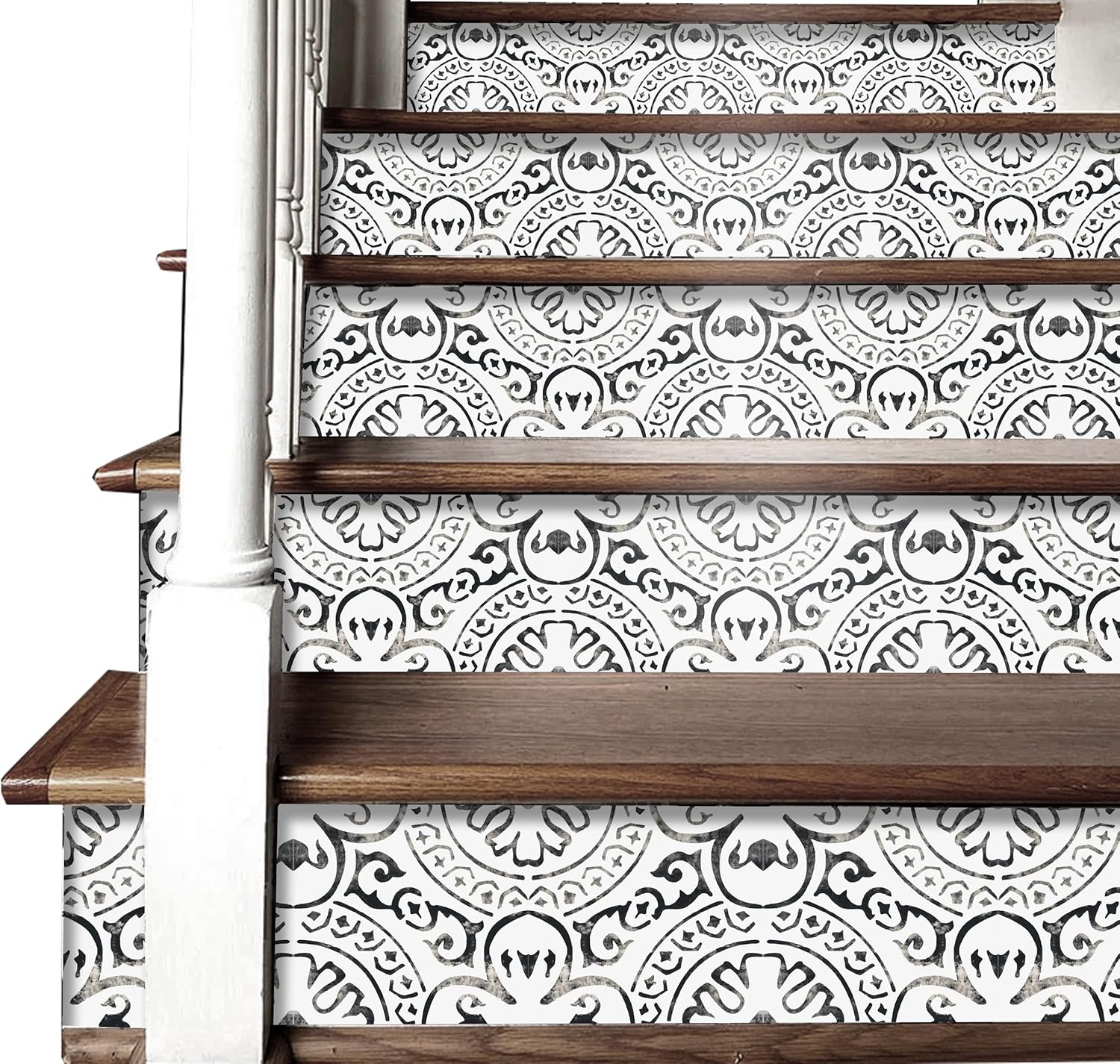 Amalfi Stair Riser Strip Peel and Stick Vinyl Decal Self-Adhesive Easy to Trim & Clean Repositionable Removable Water-Resistant DIY Murals for Stair Stickers Pack of 5 Strips (Amalfi, 6.25"x49" Inch)