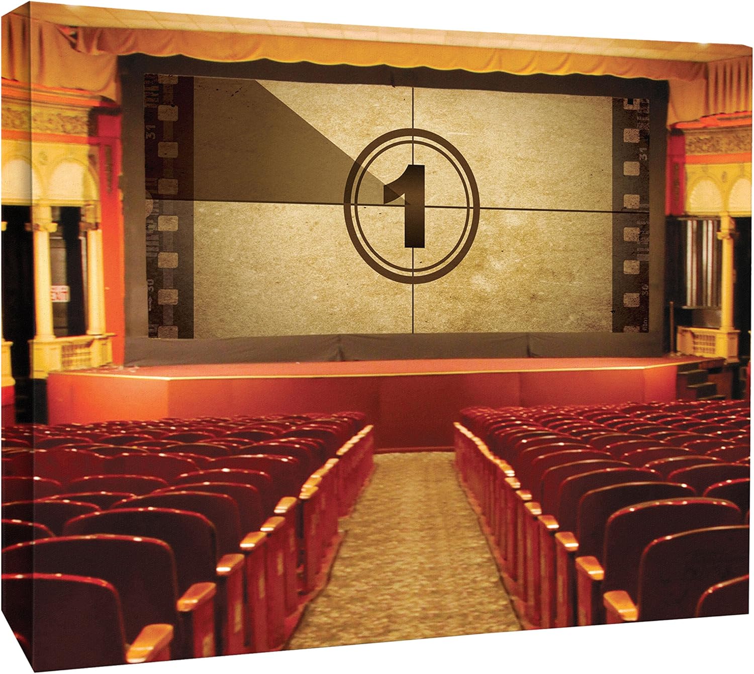 Gеt Chеар Prісе JP London CNV2197 Vintage Cinema Movie Theatre Film Stage Canvas Art Wall Decor, 1.5' x 2'