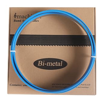 Imachinist S1201812 M42 Grade 120 Long, 1 Wide Bi-Metal Bandsaw Blades for Cutting Metal Variable Teeth (8/12TPI)