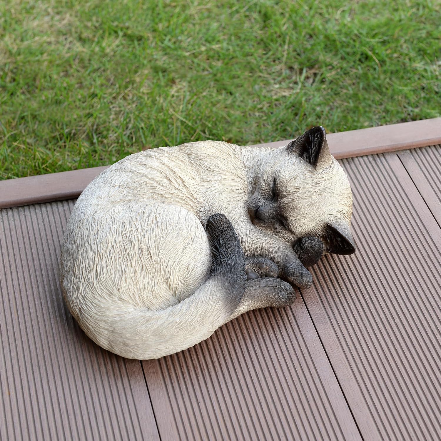 Hi-Line Gift Ltd. Sleeping Siamese Cat Statue