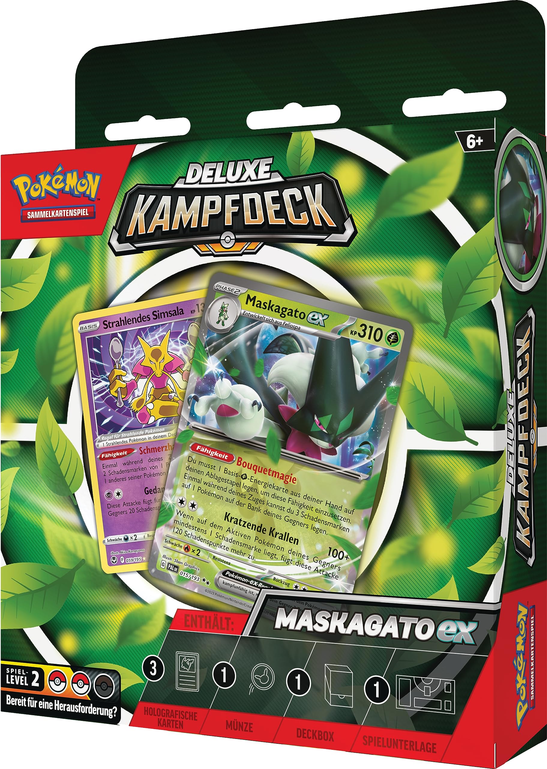 Pokémon - Gioco di carte collezionabili: deck da combattimento deluxe Maskagato-ex (mazzo immediatamente giocabile con 60 carte e accessori)