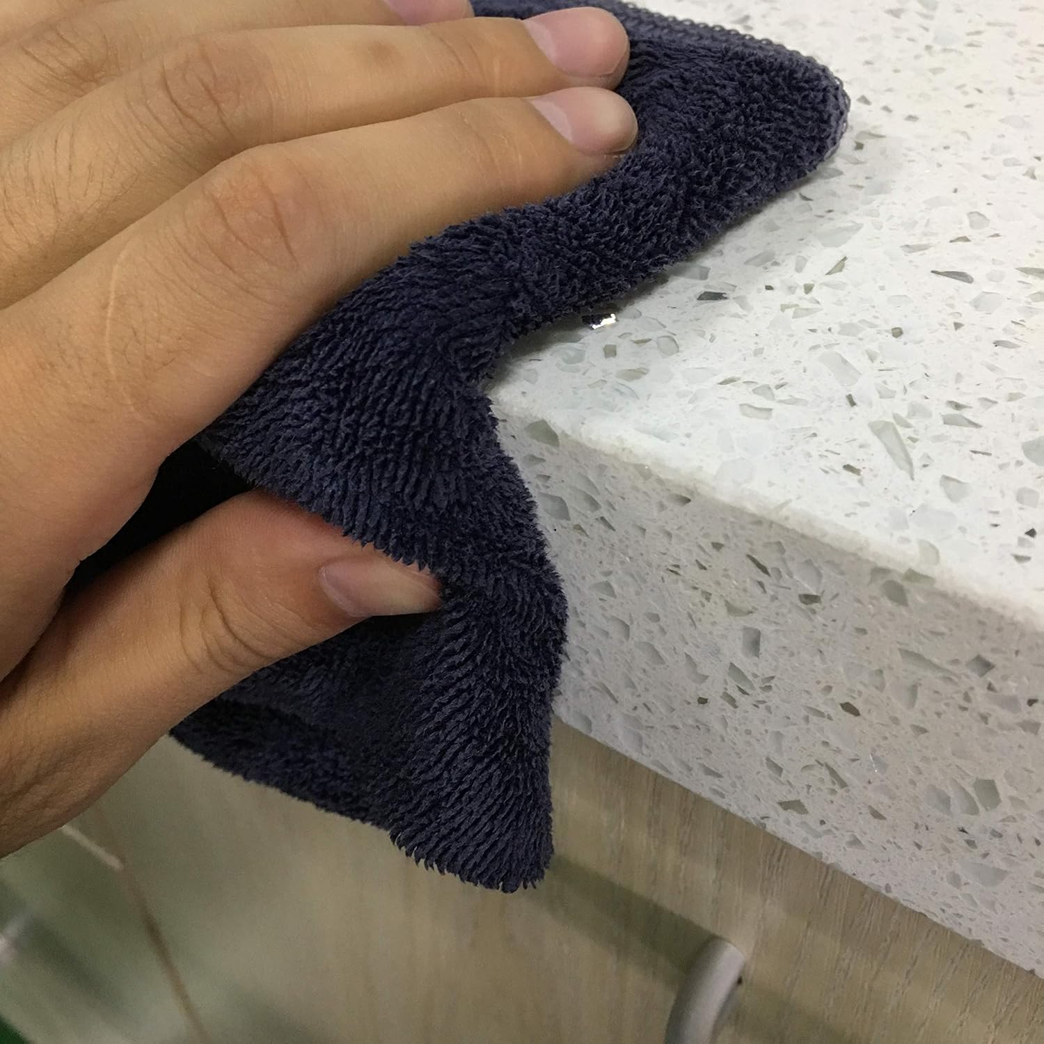 SURPRISE PIE Microfiber Cleaning Cloth Ultra Absorbent and Super Soft All-Purpose Clean Wash Clothes for House Kitchen Boat Car Window Cleaner (12"x12") Grey-6 Pack