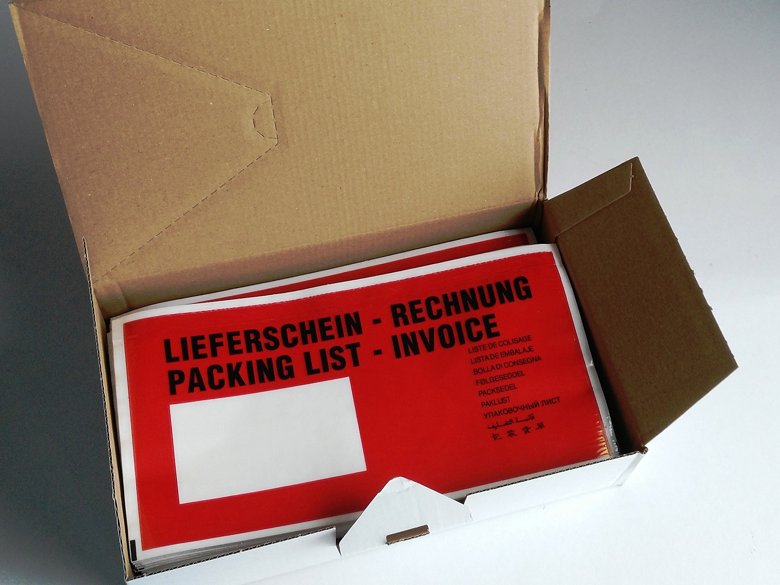250 St. Dokumententasche DIN lang 240x125 mm selbstklebende DL Lieferscheintaschen Rechnungstaschen FSC - zertifiziert | DL Lieferscheintaschen, Rechnungstaschen, FSC-zertifiziert