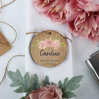 Personalised Printed Wooden Wedding Place Settings | Wedding Table Name Favours | Personalised Rustic Wedding Favours | Wedding Theme Ideas (251-300)