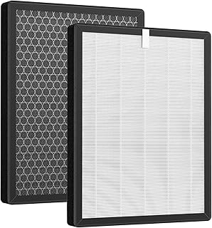 2 Pack KQ-36/KQ-36A Filter Replacement Compatible with Aucleia KQ-36 Air Purifier Larger 3-Stage Filtration for 99.97% Particle Reduction Dust Pets Hair Smoke Odor for Home Large Room 2,100 Ft²