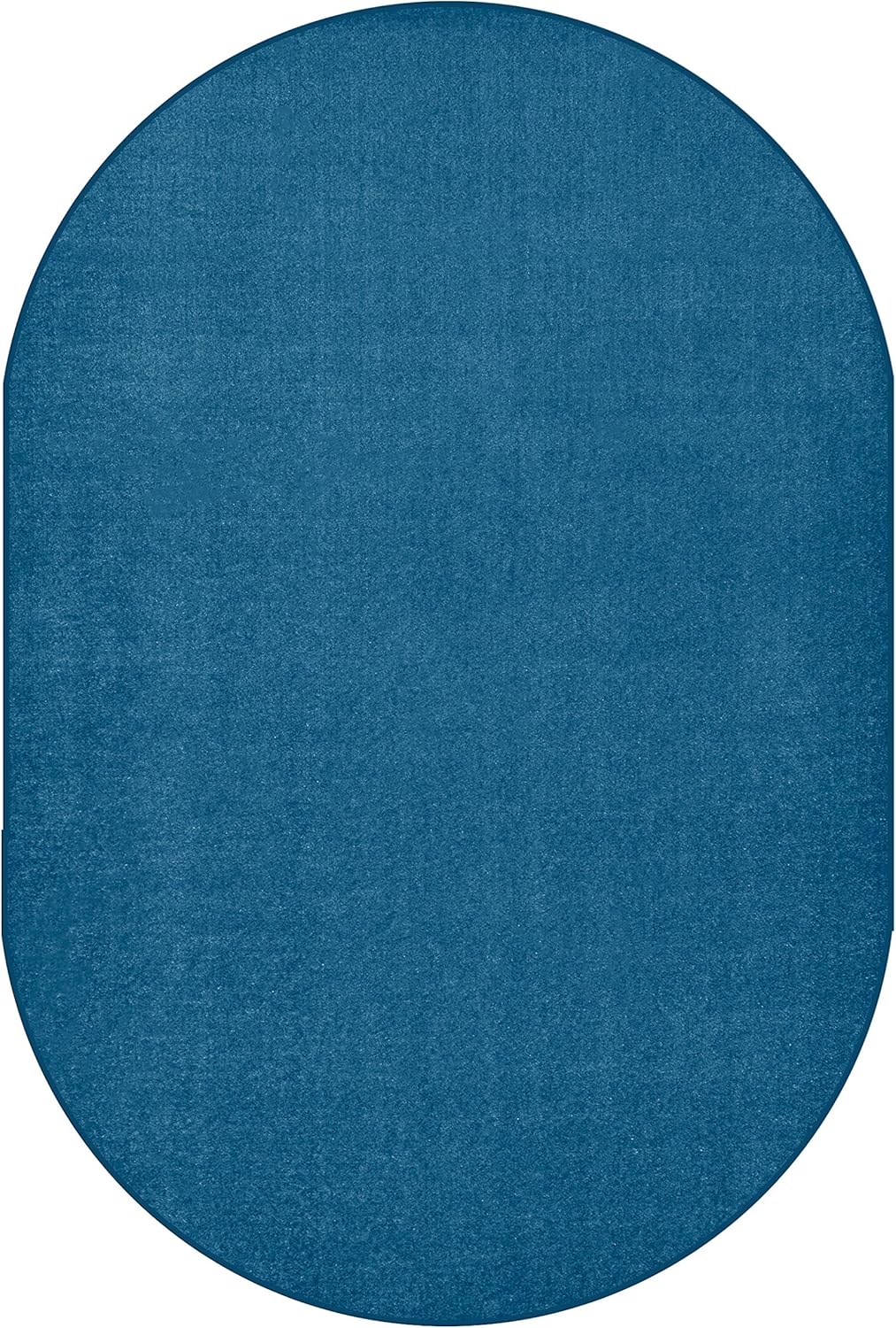 Carpets for Kids 2170.407 Mt St Helens Solids Collection Carpet in Marine Blue 7ft 6in x 12ft Oval Blue