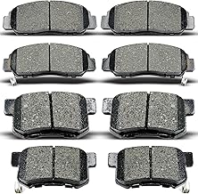 8pcs Front Rear Ceramic Disc Brake Pads For 2003 2004 2005 2006 2007 Honda Accord V6 (D537/D959)
