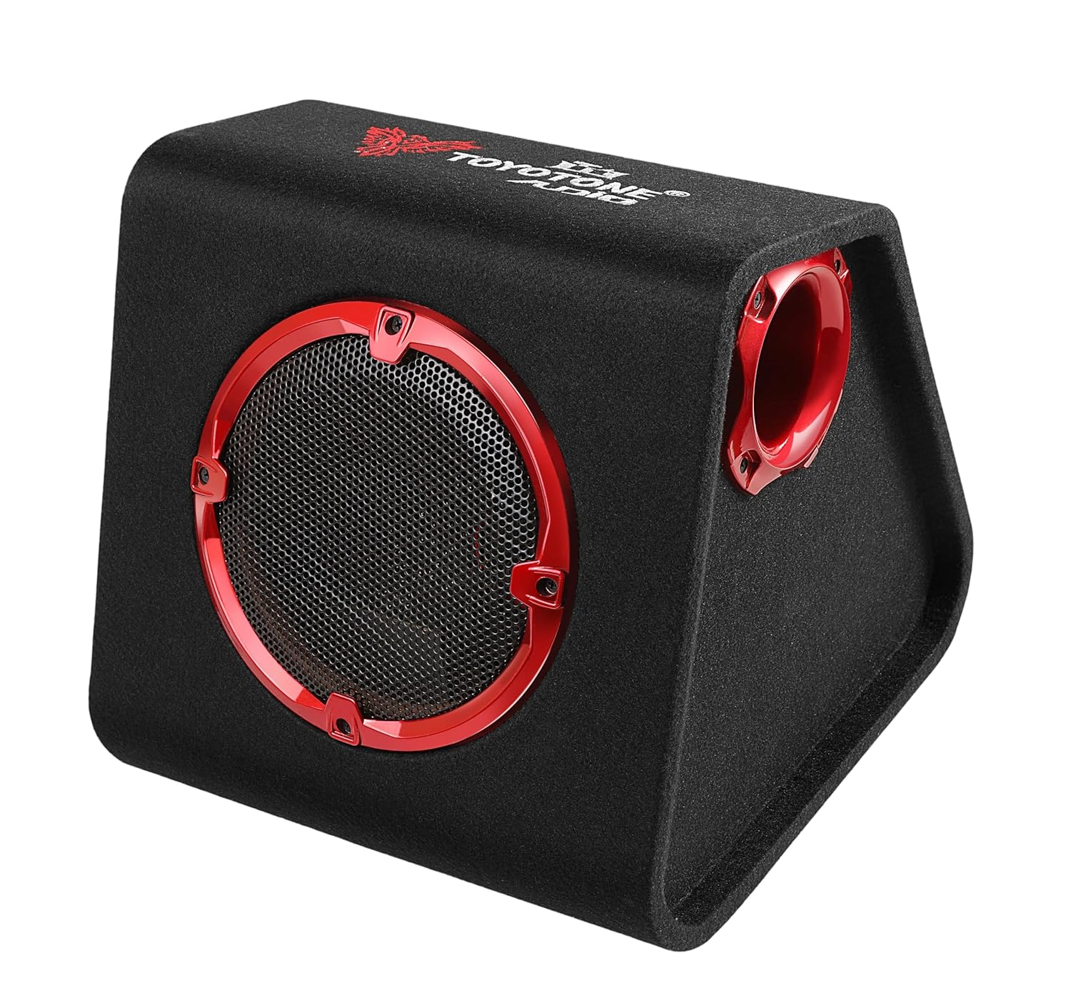 TOYOTONE 2000 Watt 8Inch Active Enclosure Subwoofer for Cars with Inbuilt Amplifier (300W RMS