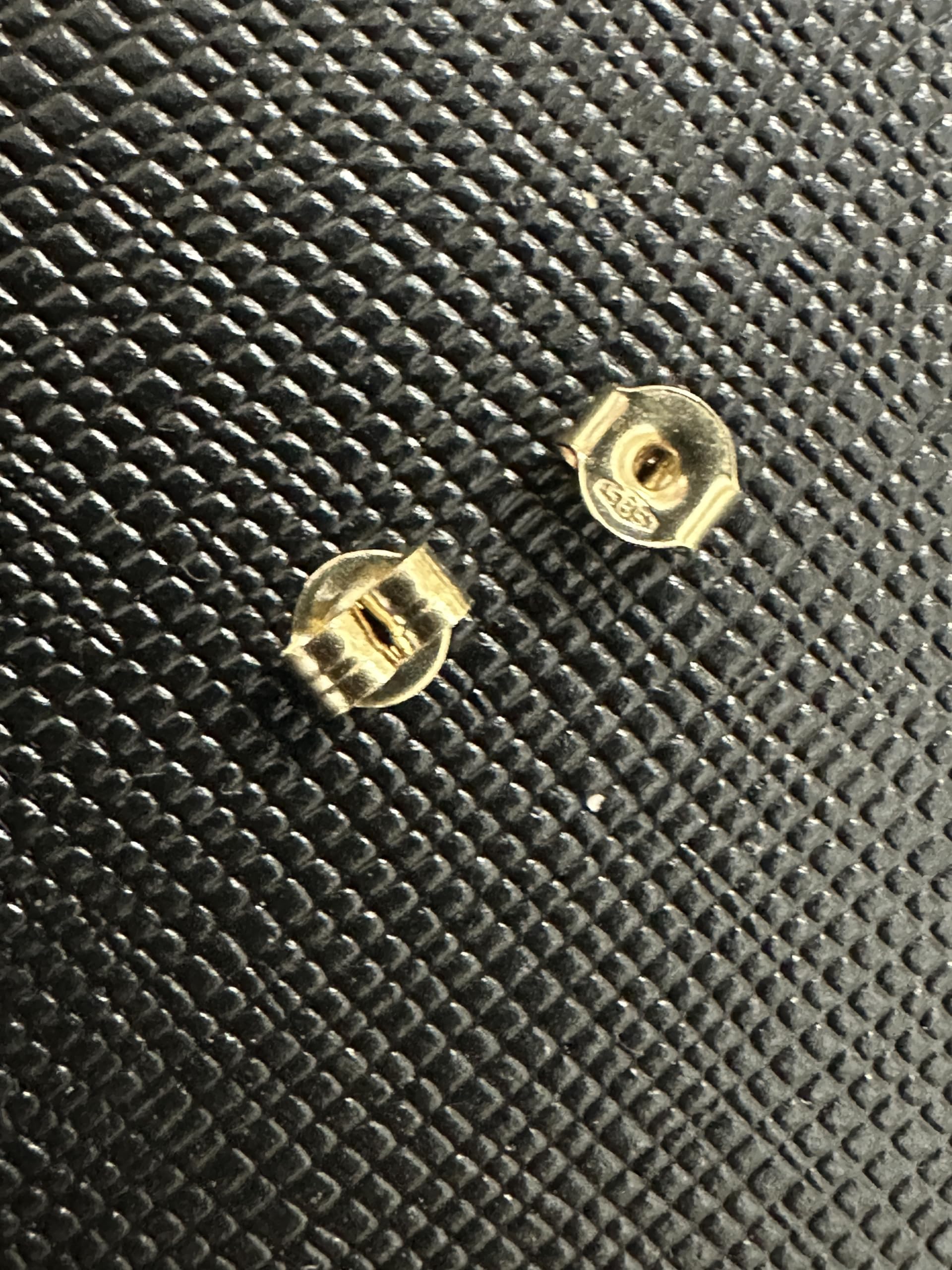 Ohrstecker Verschluss 14 Karat 585 Gelbgold Ohrmutter für Ohrringe Gegenstecker Ohrstopper Pousetten Butterfly Ohrringheber Schmetterling 4,70 mm - Loch 0,8 mm