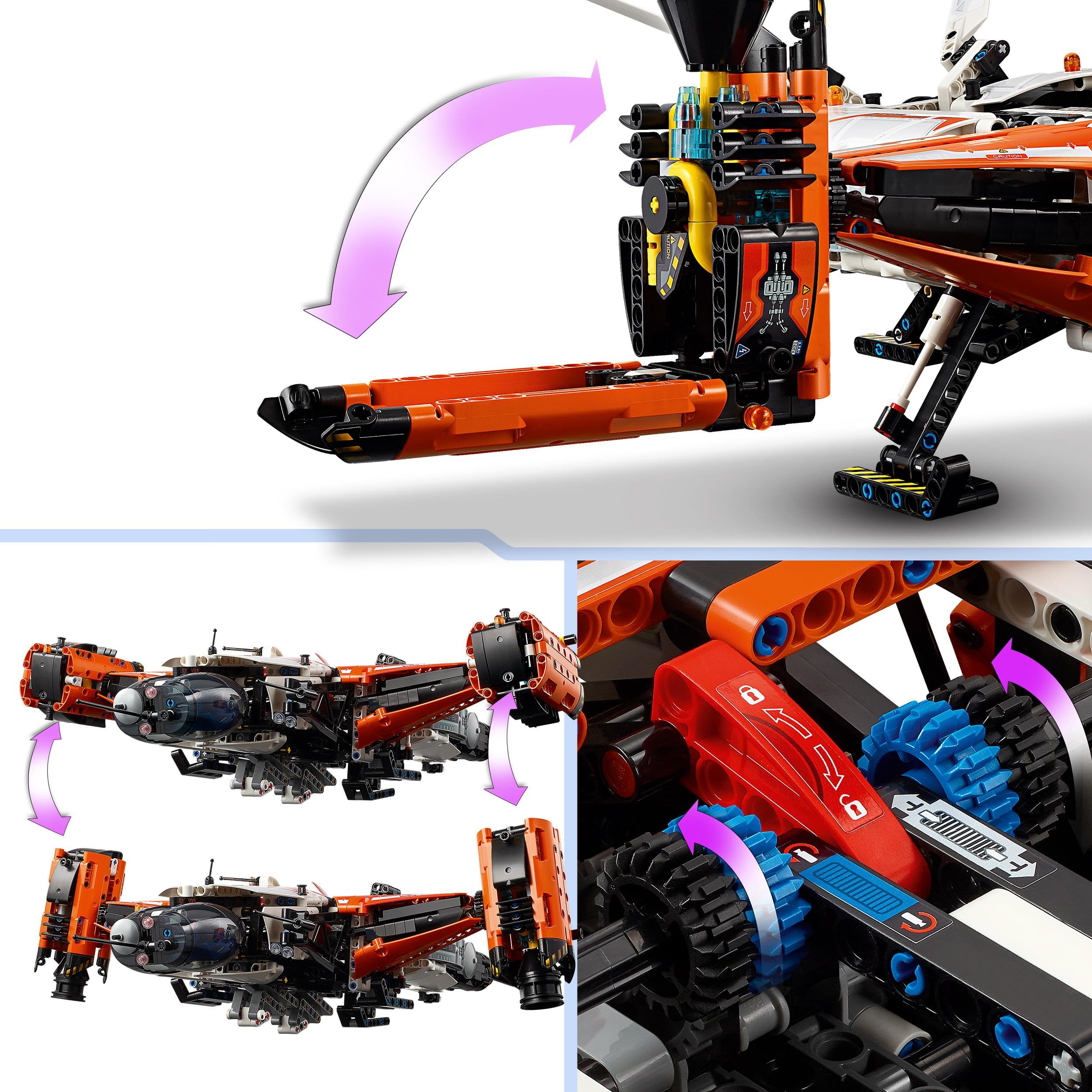 LEGO Technic Transportowy statek kosmiczny VTOL LT81, Pojazd do Zbudowania, Zabawka Konstrukcyjna dla 10-latka, Nauka o Kosmosie i Wprowadzenie do Inżynierii dla Dzieci, Pomysł na Prezent, 42181