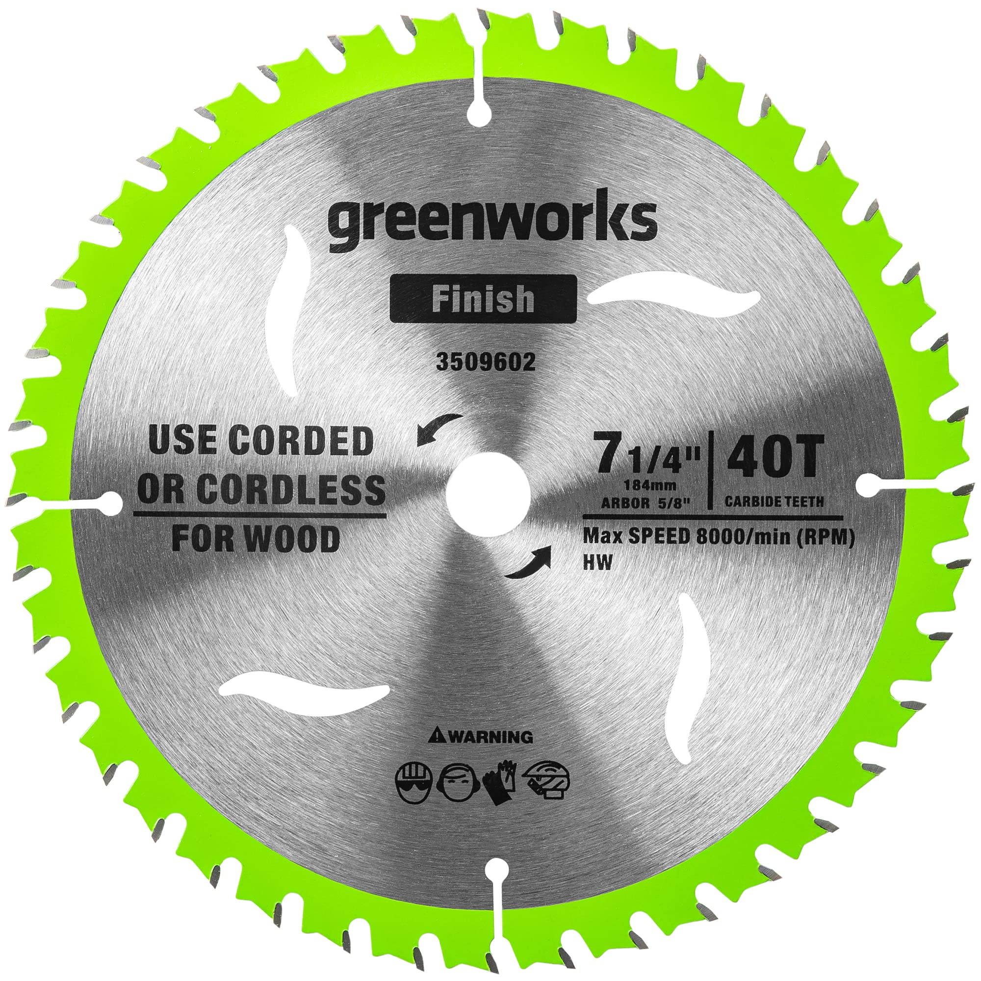 Greenworks 24V 7-1/4 " 40T Circular Saw Blades