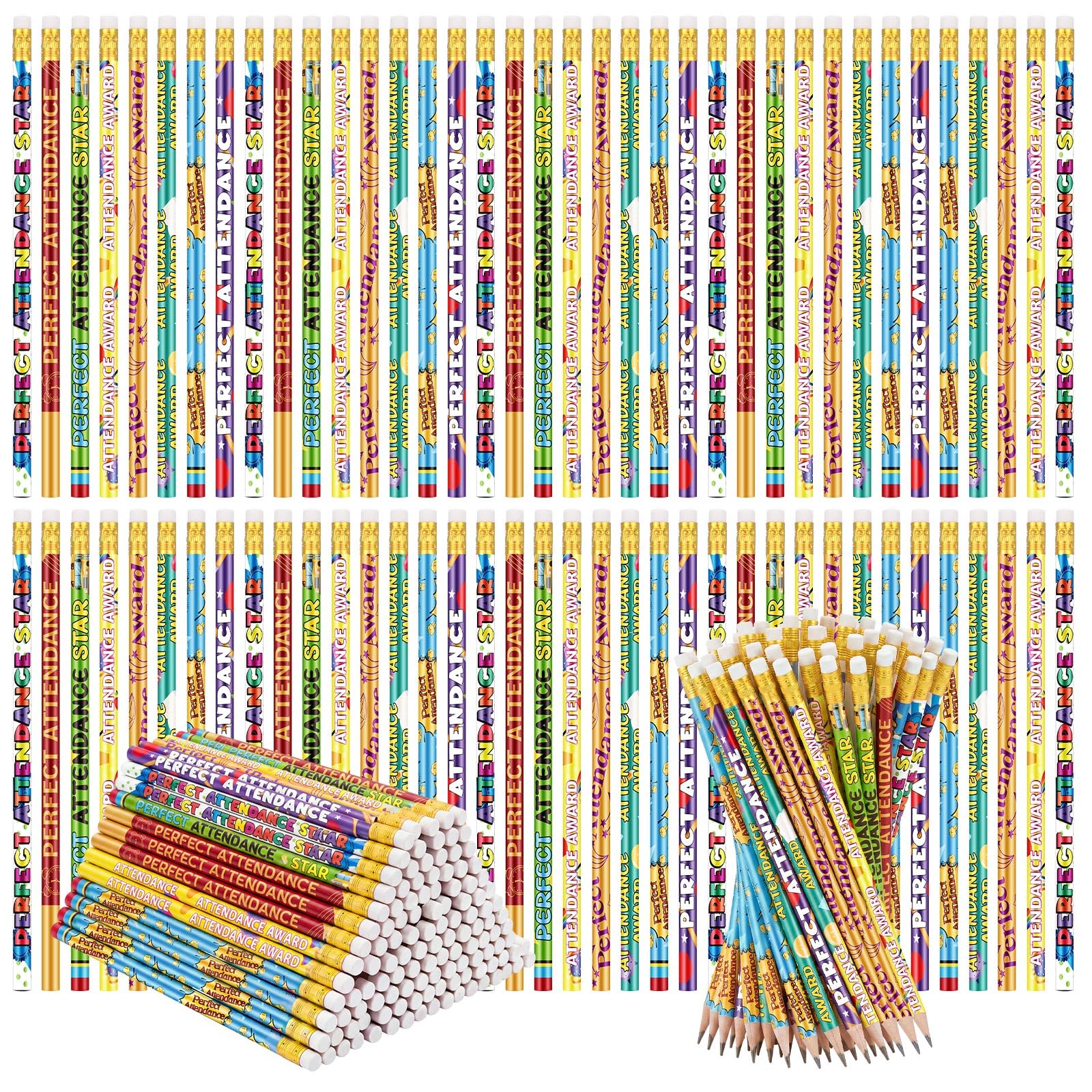 Crtiin 240 matite premio presenze con gomma, colorate per bambini