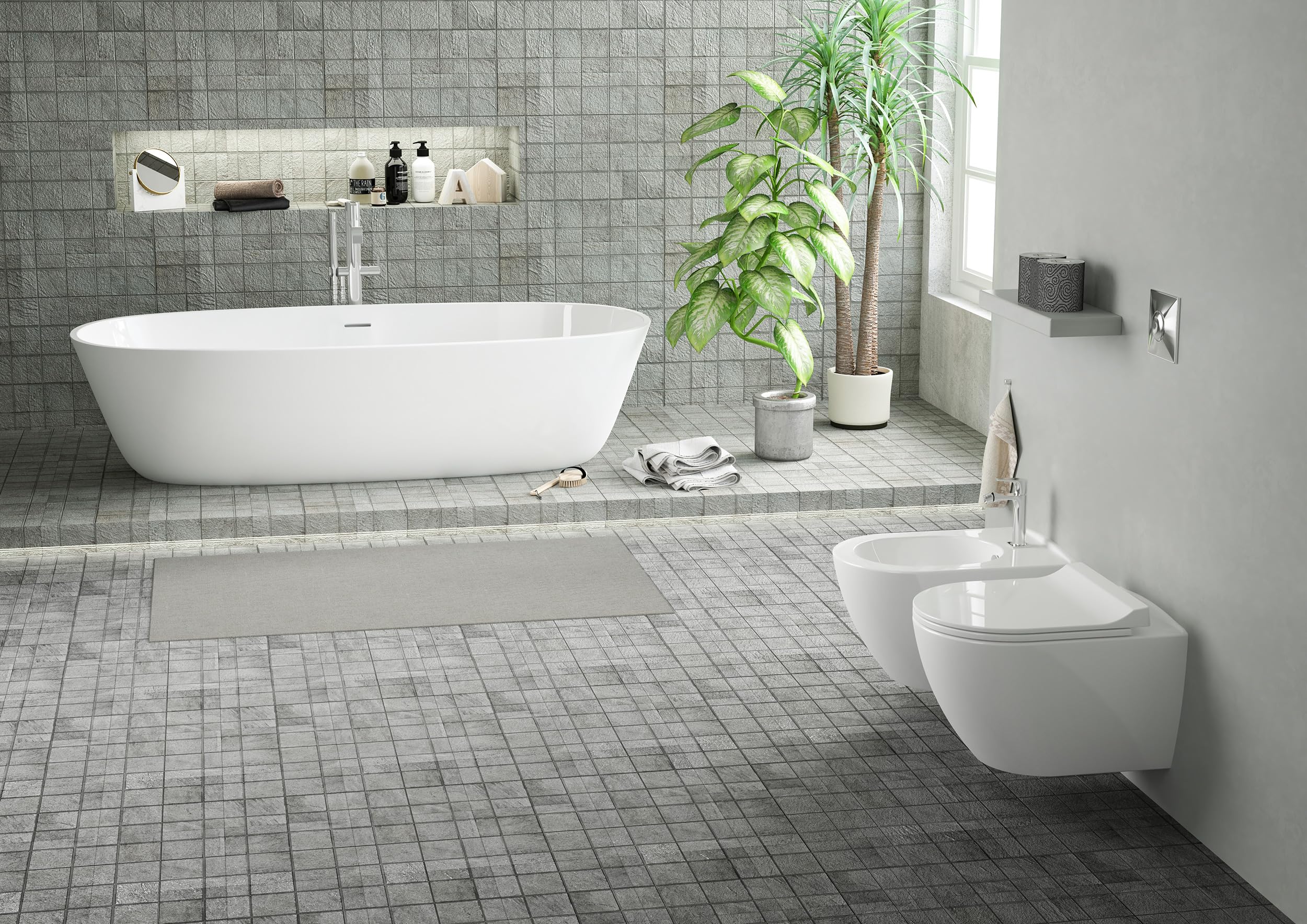 VIBA Sua Hänge Dusch WC SPÜLRANDLOS Taharet Bidet Taharat | Weiss | Intimdusche inkl. Slim Soft-Close Deckel