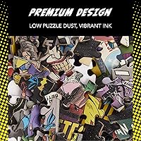 Vista 4 de Paladone Batman 1000 Piece Jigsaw Puzzle - Pop Culture Retro Puzzle, Comic Books Through Time Collage, Yellow