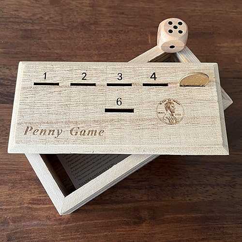Miniatura 6 de Penny Game - Divertido juego de mesa que funciona con monedas, deshazte de las monedas para ganar, caja de madera Penny Game para más de 2