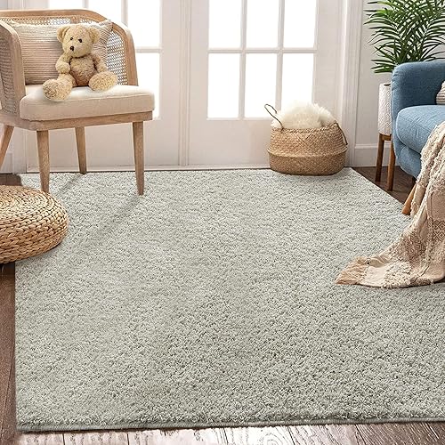Miniatura 2 de GlowSol Alfombras suaves para dormitorio, alfombra gruesa de lujo, no desprende pelusa, esponjosa, alfombra mullida para sala de estar, alfombra