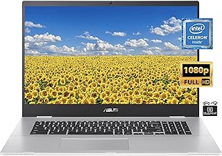 2022 Flagship ASUS Chromebook Light Laptop, 17.3" FHD 1080p Widescreen, Intel Celeron N4500 (Upto 2.8GHz), 4GB RAM, 32GB eMMC, Webcam, UHD Graphic, WiFi 6,17+ Hours Battery,Chrome OS (Renewed)
