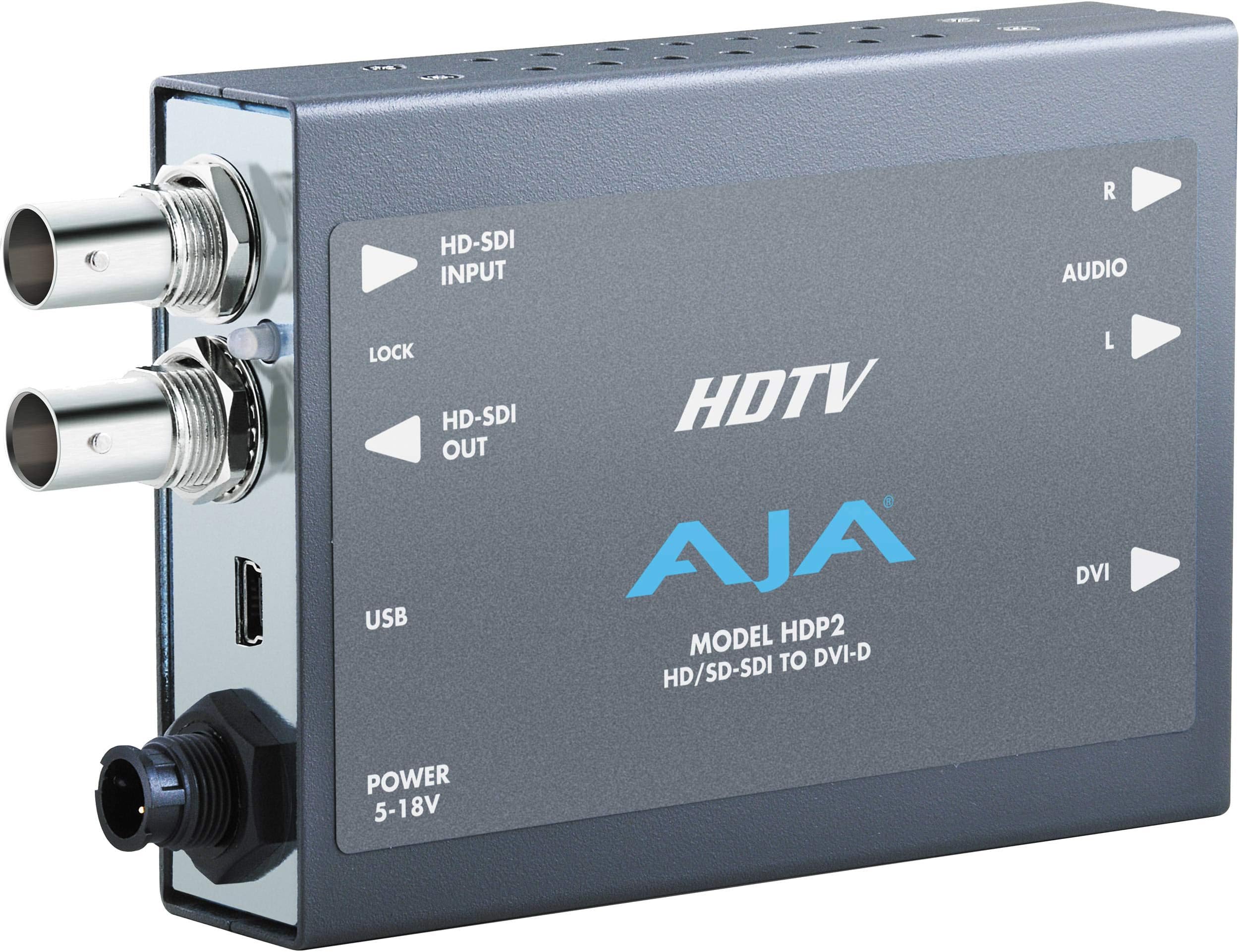 AJA HDP2 HD-SDI/SDI to DVI-D and Audio Converter