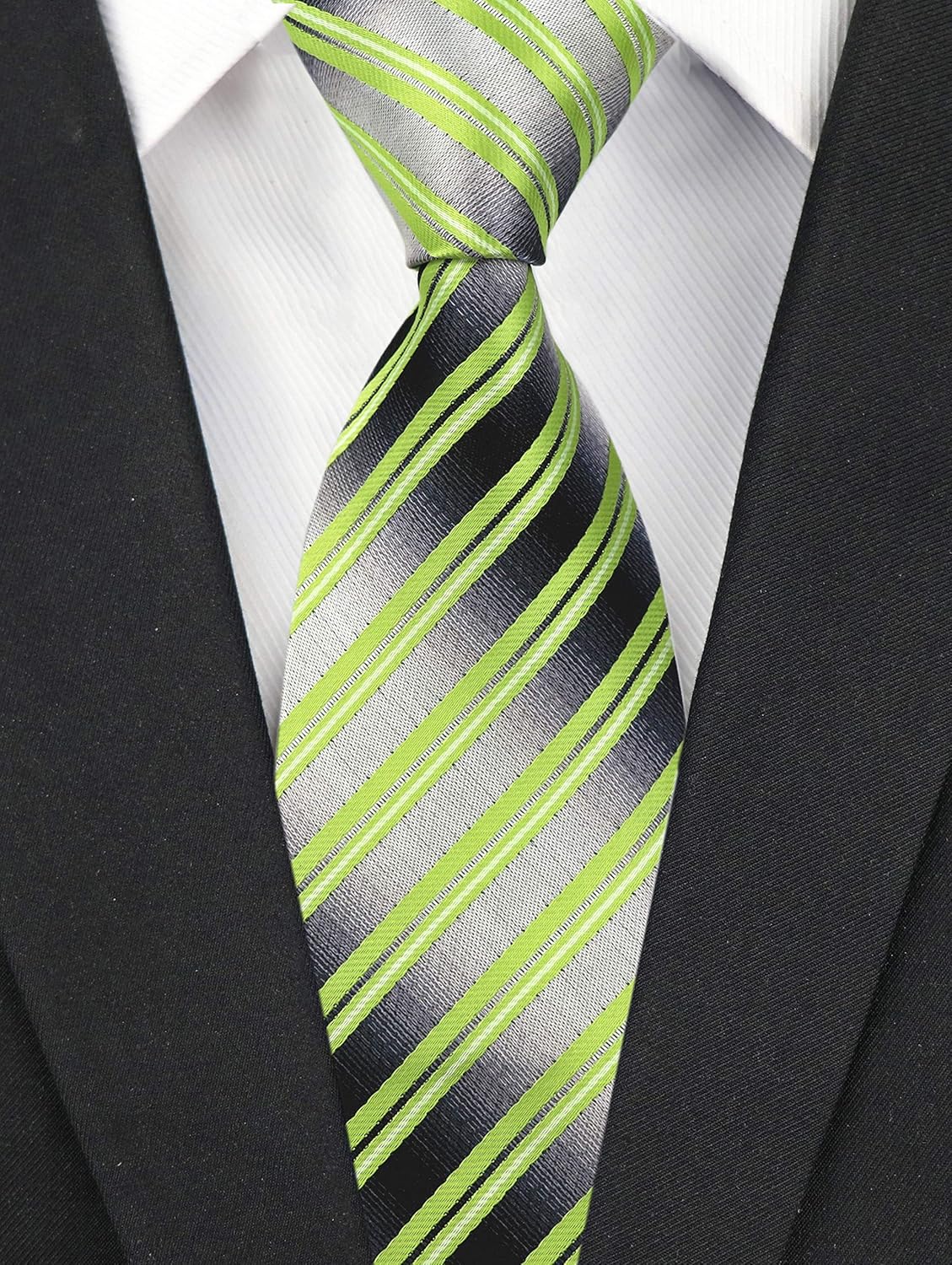 Elfeves Men's Modern Striped Patterned Formal Ties College Daily Woven Neckties