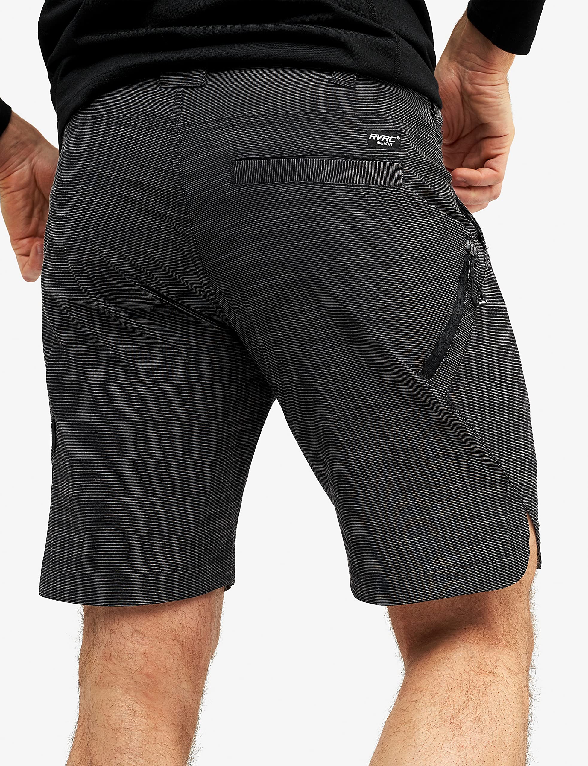 RevolutionRace Hike & Dive Shorts para Hombre, Pantalones Cortos Híbridos de Senderismo