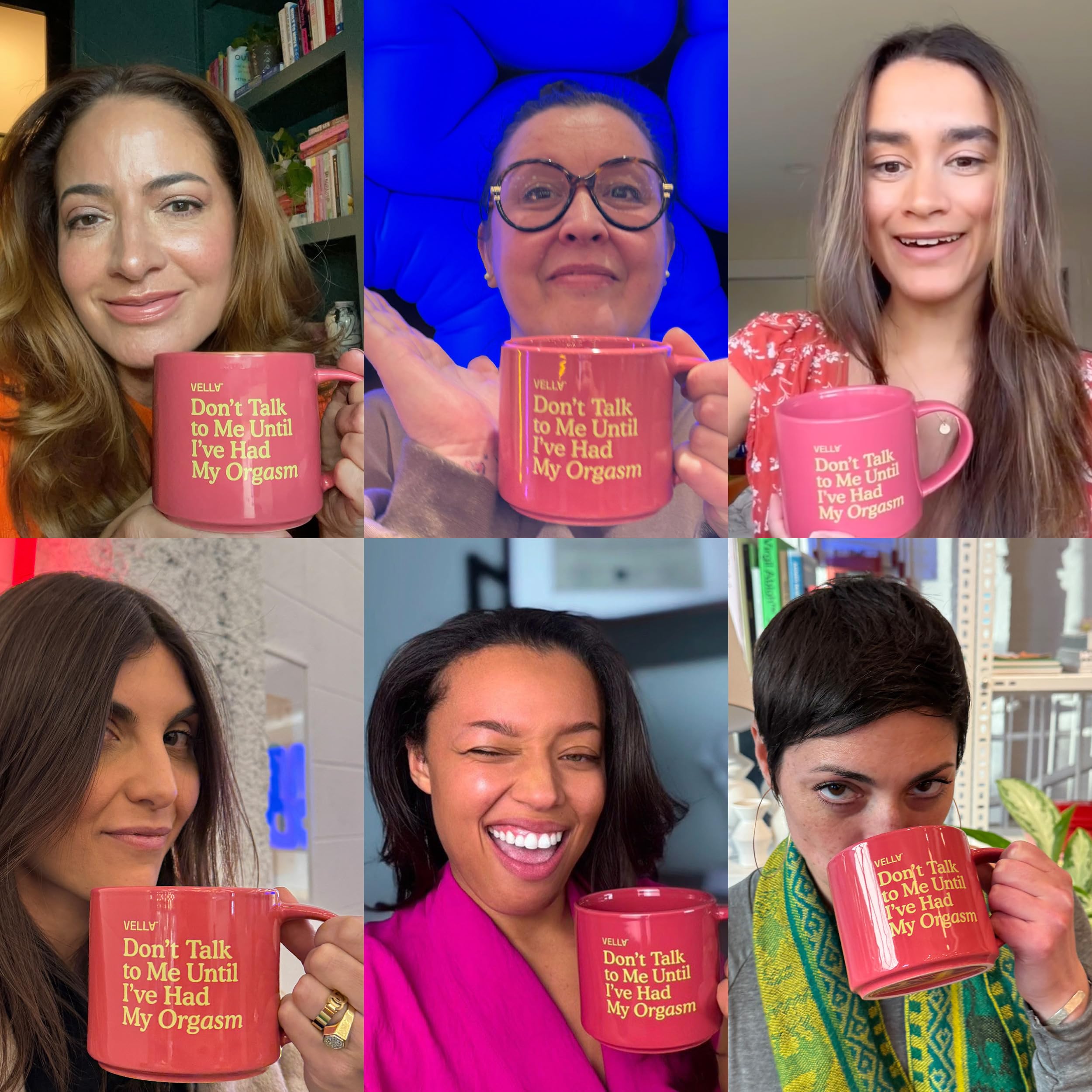 VELLA Taza de café de cerámica de 16 onzas, tazas de café grandes para mujer, aptas para microondas y lavavajillas, regalos para amantes del café para mujeres, dimensiones de 5.75 x 3.5 pulgadas,