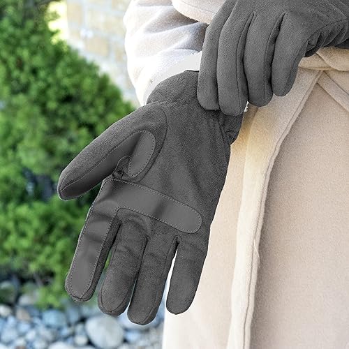 Miniatura 6 de isotoner Guantes reciclados de microgamuza para mujer, repelentes al agua, para clima frío con forro Sherpasoft, compatible con pantalla táctil