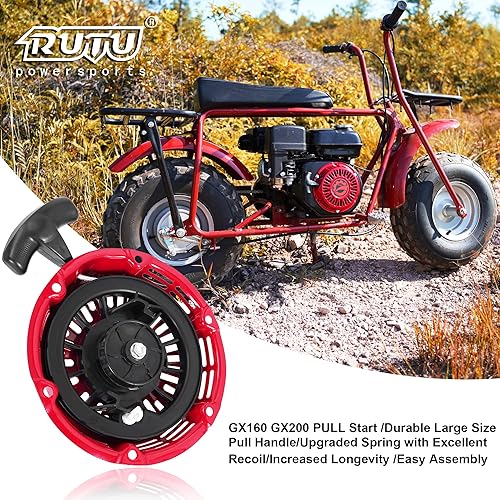 Miniatura 4 de Arrancador de retroceso GX160 con trinquete de varilla recta para motores GX160 GX200 4 tiempos 163196CC, arranque de arranque 5.56.5HP