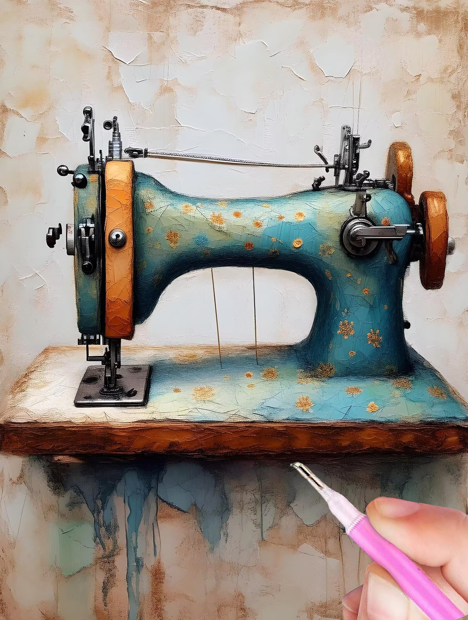 Zestawy sztuki diamentowej dla dorosłych, maszyna do szycia, diamentowa sztuka dla dzieci, 5D, diamentowy obraz, retro, akcesoria artystyczne, DIY, haft krzyżykowy, kryształ, sztuka, rękodzieło,