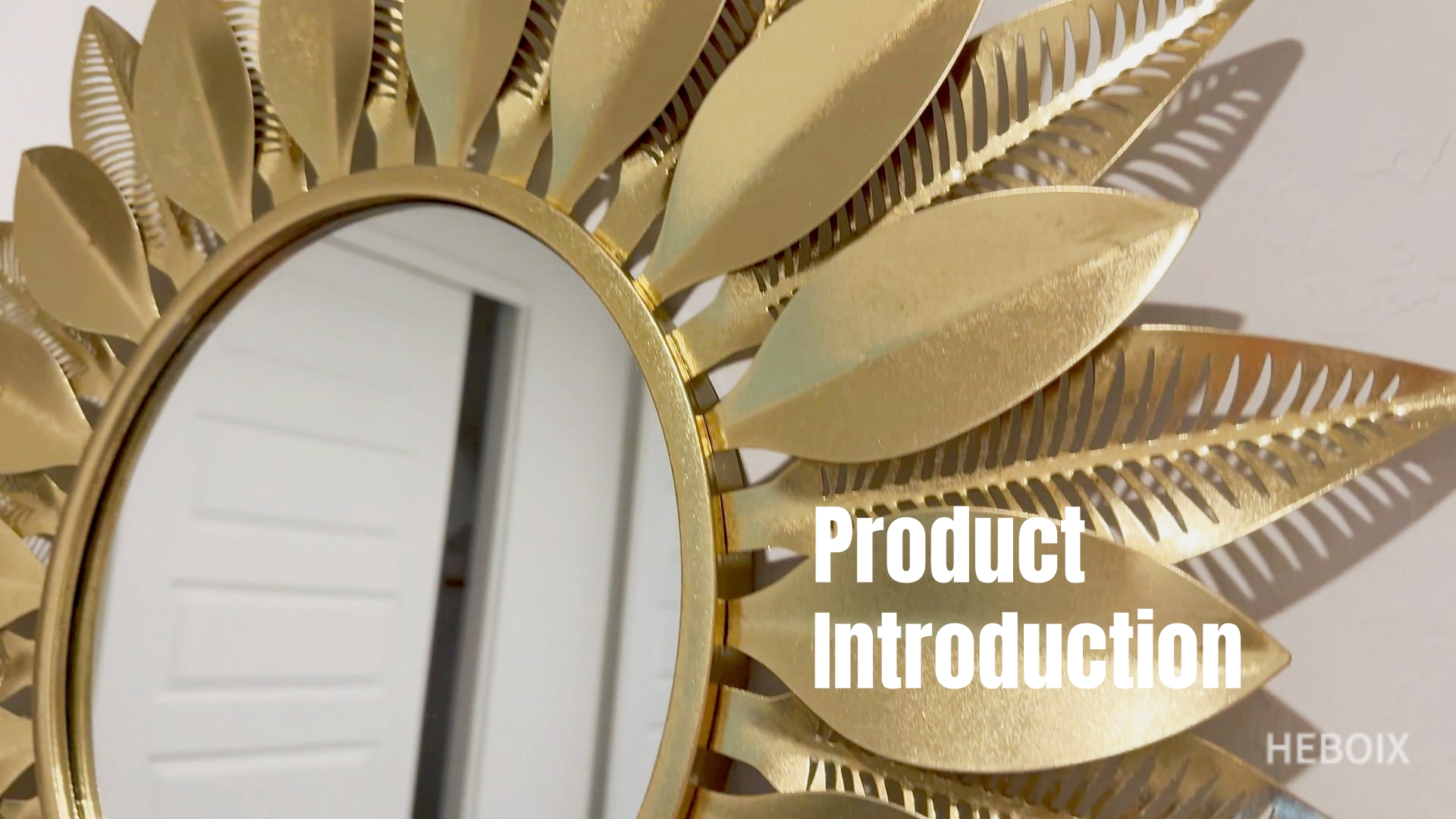 MAIKAILUN 24" Sunburst Mirror – Gold Boho Wall Decor, Mid Century Modern Accent Mirror