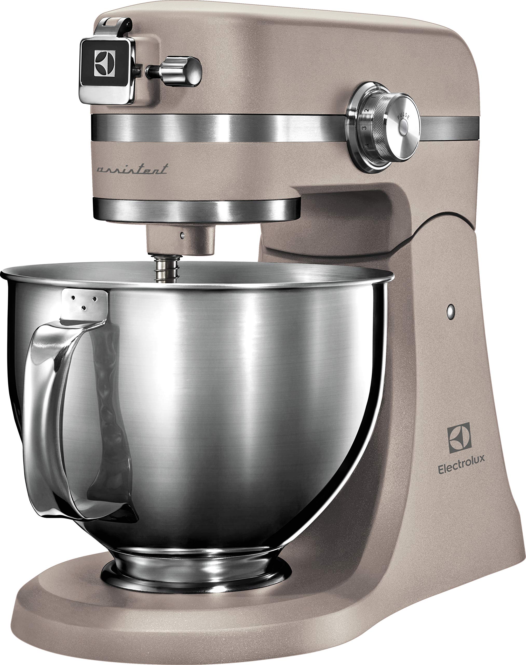 Electrolux Asistente de cocina modelo EKM5570, aparato de cocina con gancho amasador, protección contra salpicaduras, batidor de globos, tapa de fermentación, 1200 W, dos cuencos grandes de 2,9 litros