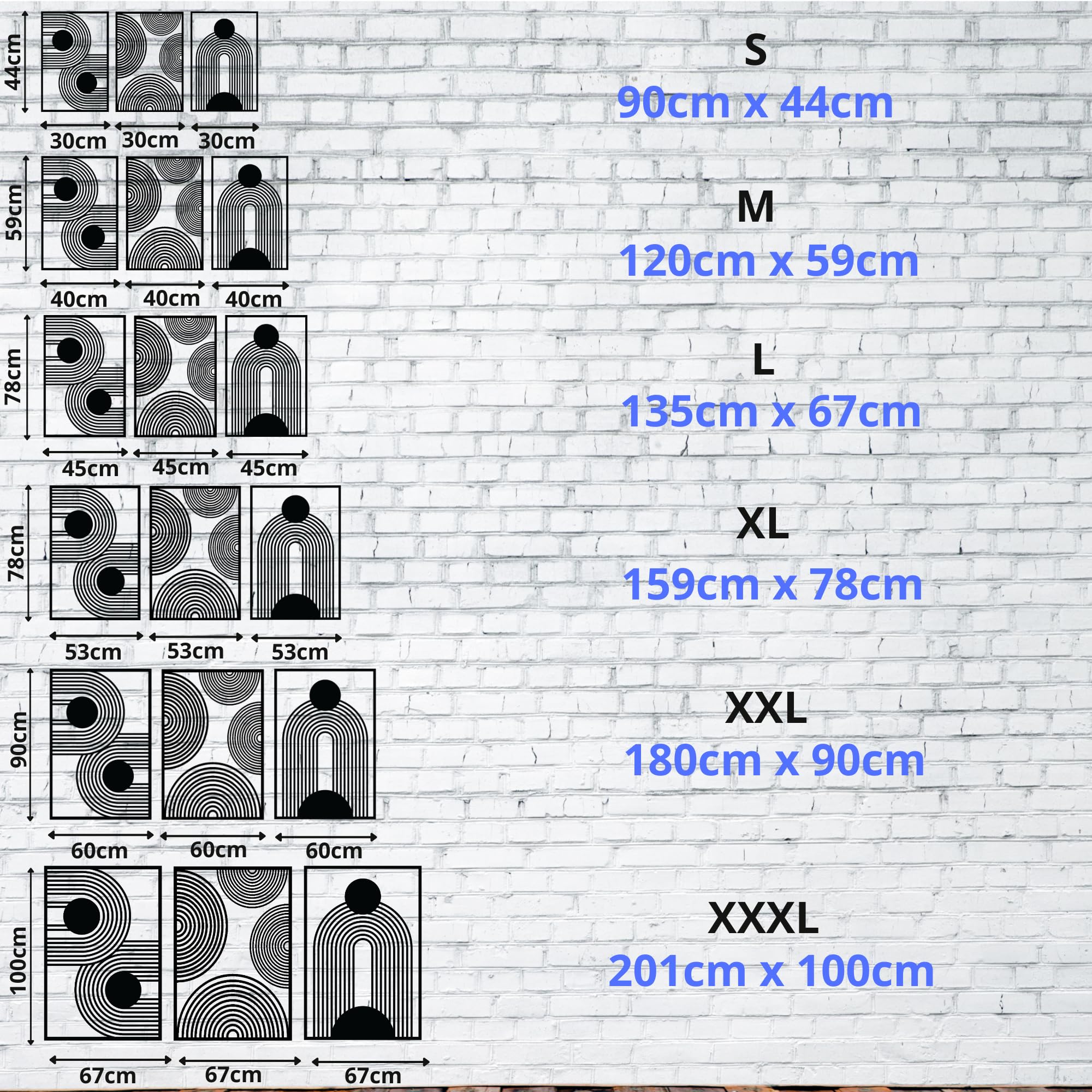 VAILLA ® 3er set Boho Wanddeko, Geometrische Wanddekoration aus Holz, 3D Wandbilder Home Dekoration, Bohemian Große Wand Deko, Bilder für Schlafzimmer, Wohnzimmer (Boho 5)