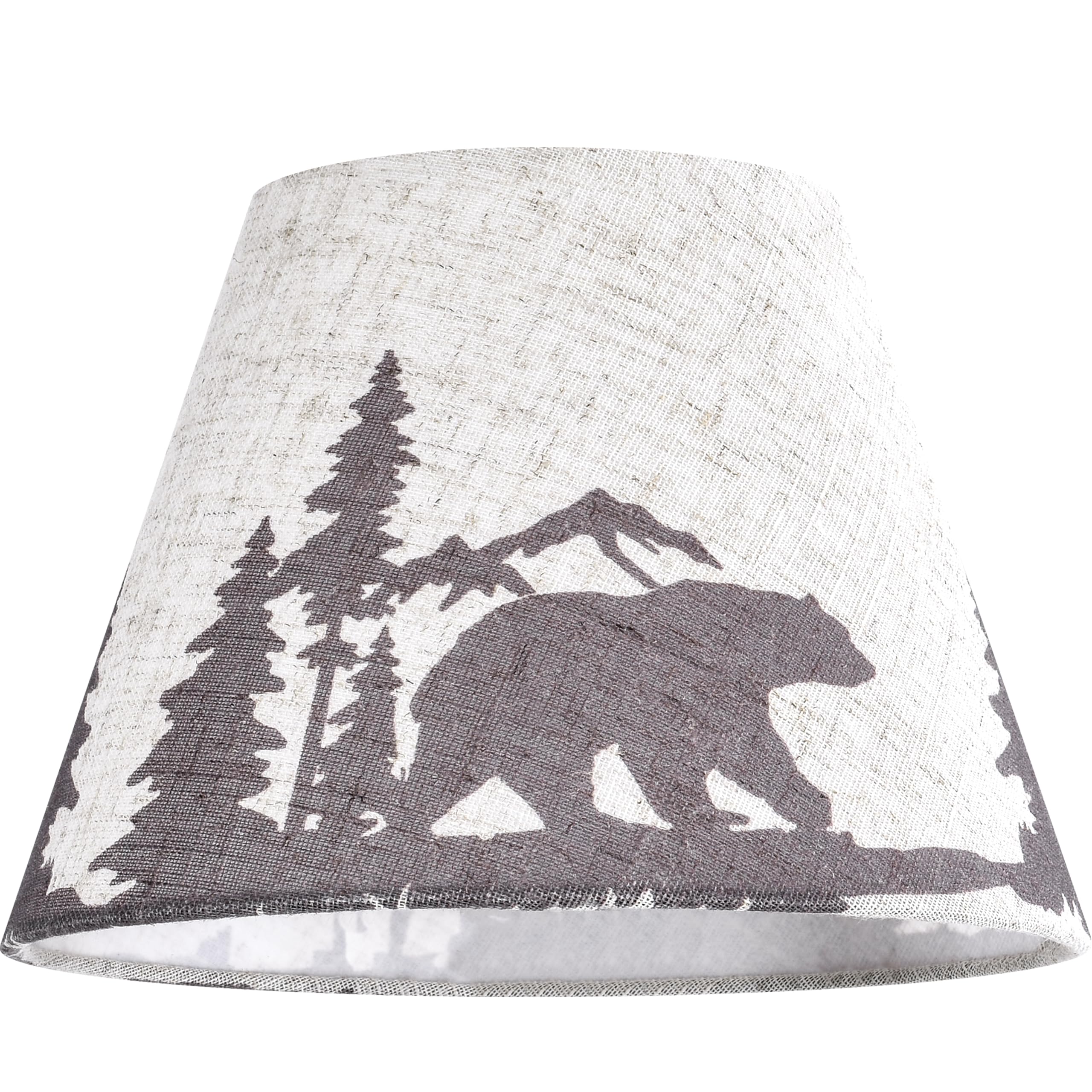 GO&SO Lot de 1 abat-jour en forme de cloche pour lampes de table et appliques murales, motif ours et cerf vintage pour chambre à coucher, salon