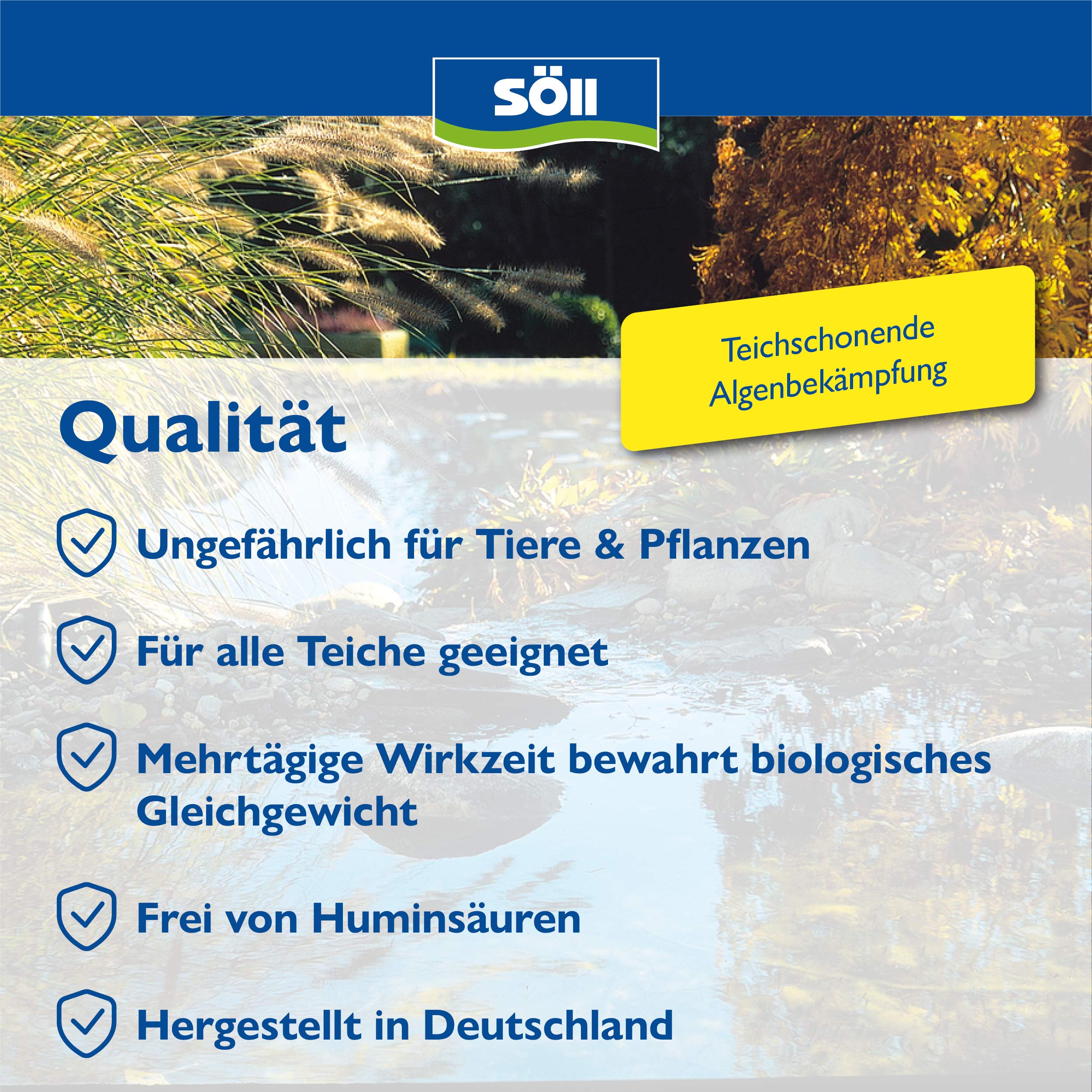 Söll AlgoSol 5 l – Algenmittel mit Lichtfilter für Teiche