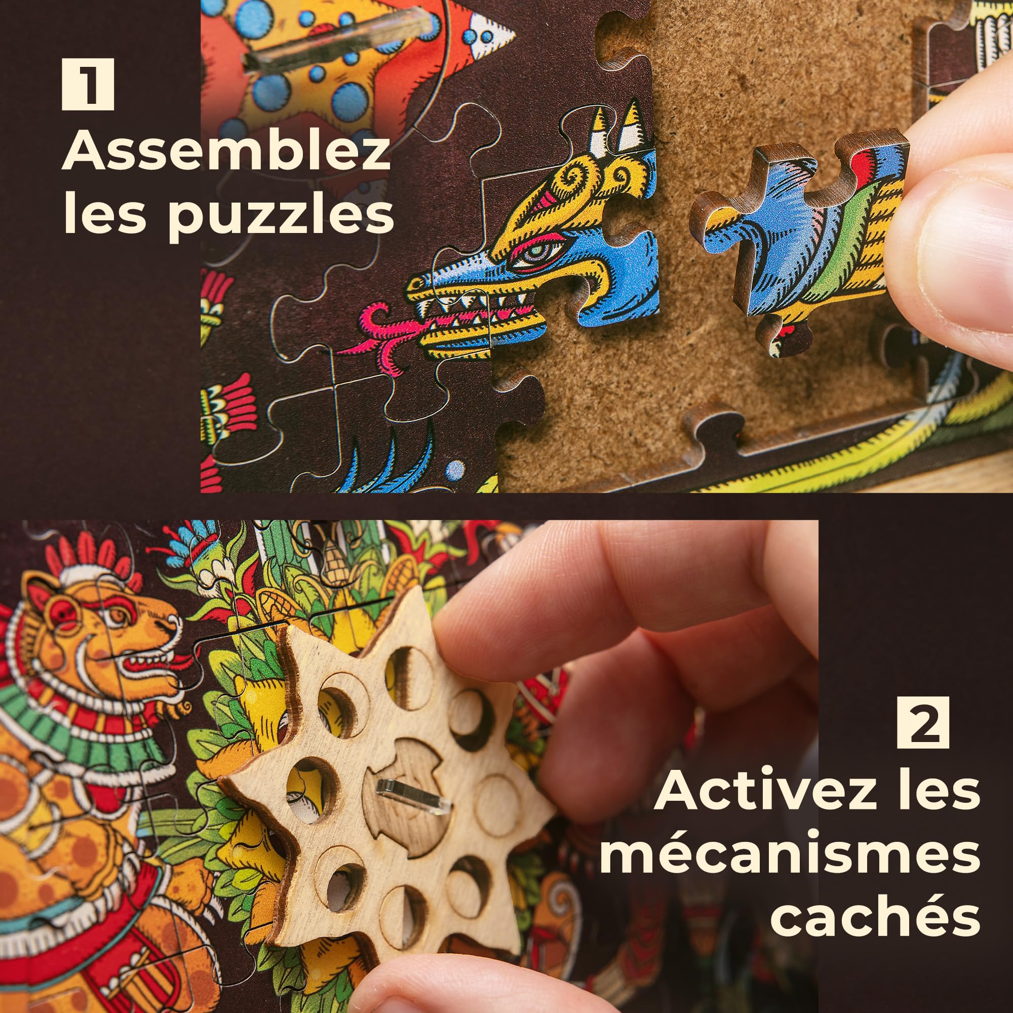 iDventure Cluepuzzle Pyramide du Soleil, Jeu d’Escape Room avec Puzzle | Jeu de labyrinthe à billes, Casse-tête tirelire, Coffre secret pour argent, Boîte à énigme, Cadeau homme ou femme, 10–20 min