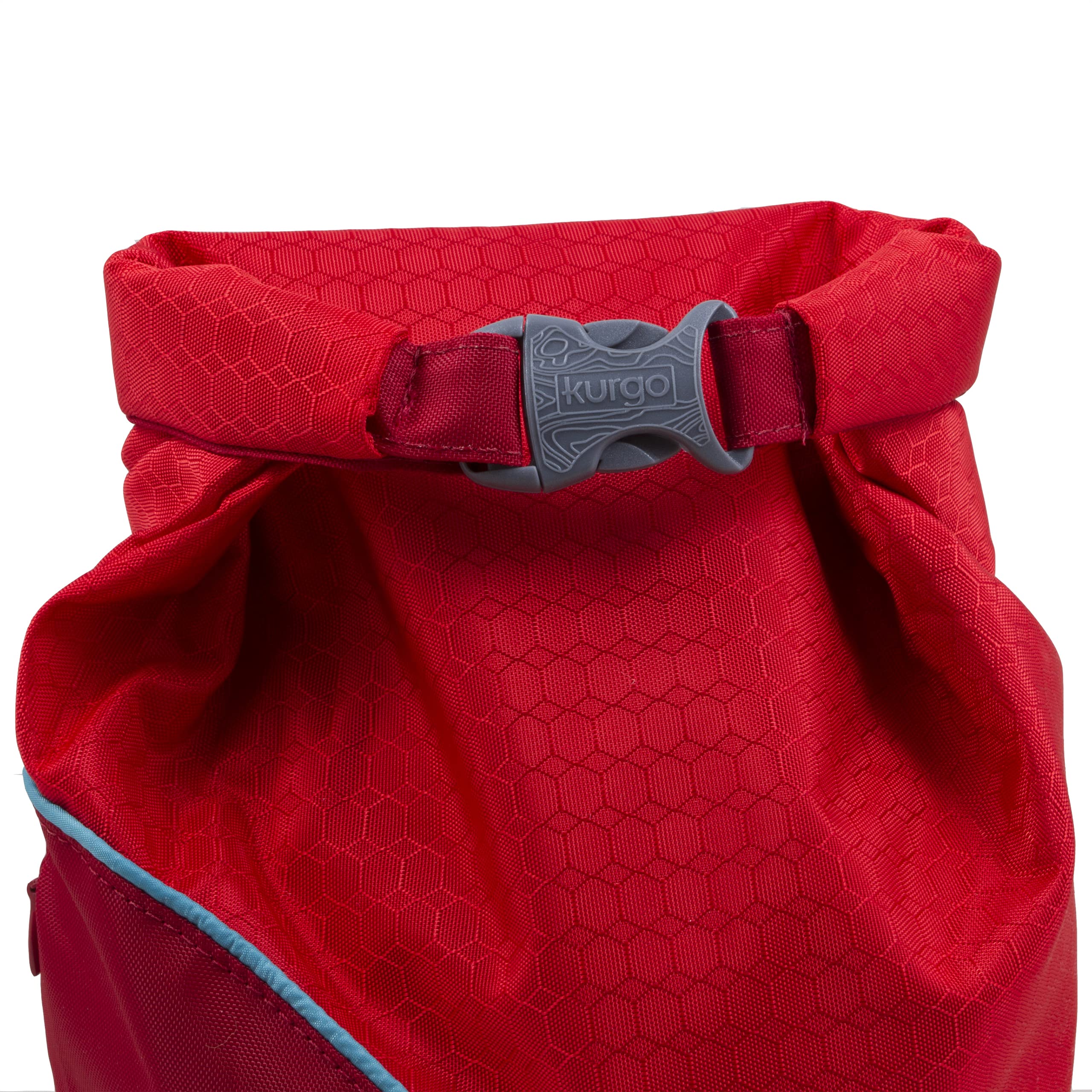 Kurgo Kibble Carrier - Contenitore Portatile per Cibo Secco per Cani - Ideale per Viaggi e Campeggio con Struttura Compatta e Capacità 2,3 kg - Rosso Chili