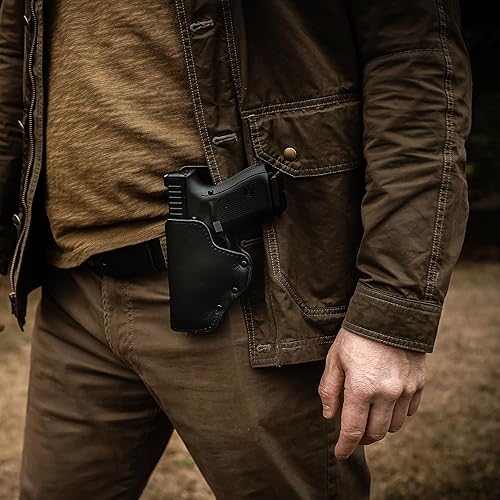 Miniatura 6 de Vogel Fjord Bufalo - Funda de cuero para pistola OWB - para Glock 17 19 19X 22 26 43 43X 45 Taurus GC3 S&W M & P Shield Elite Sig P229 y pistolas de