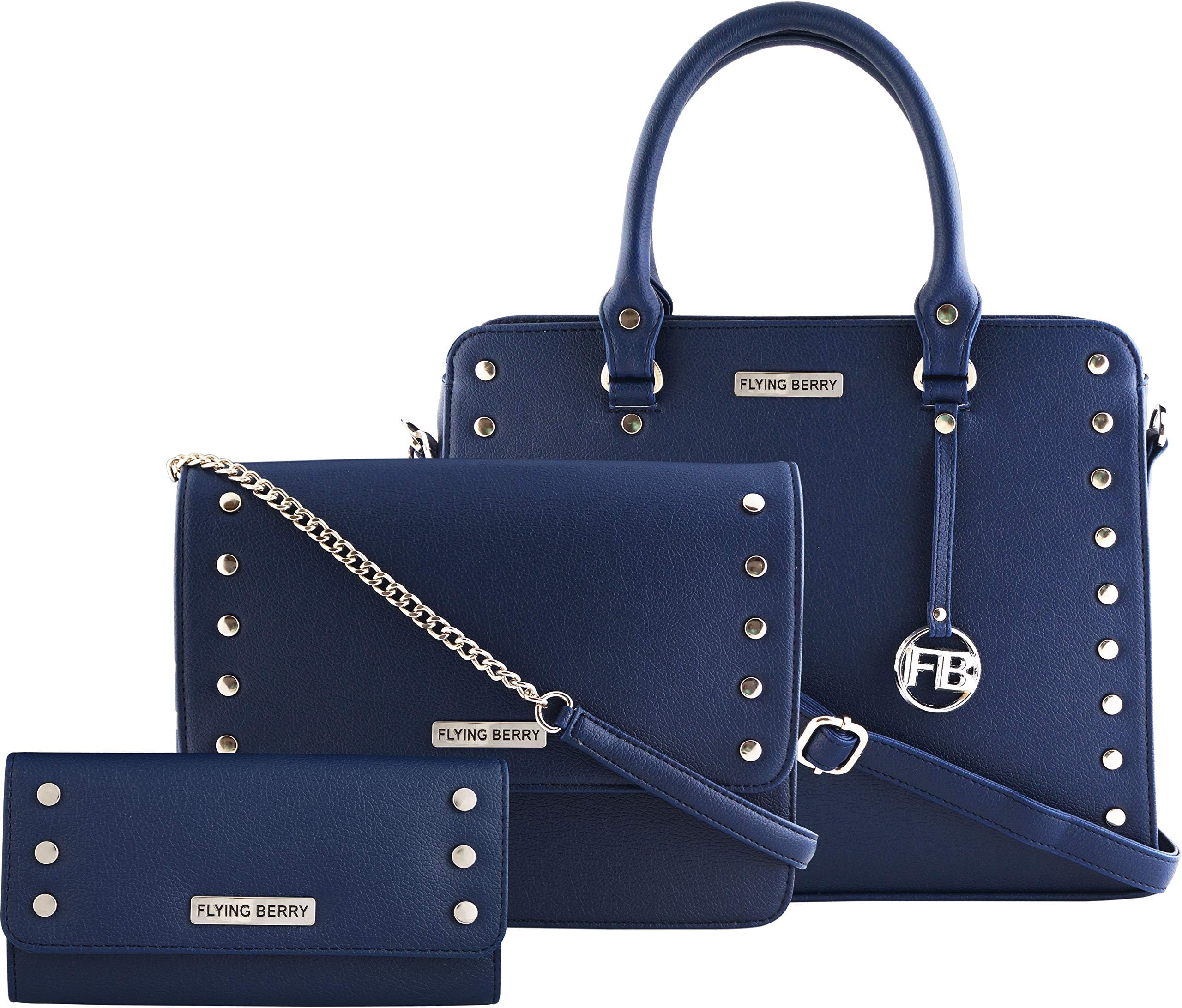 FLYING BERRY Women's Handbag (Set of 3) (FB 2205 COMBO_Blue)…