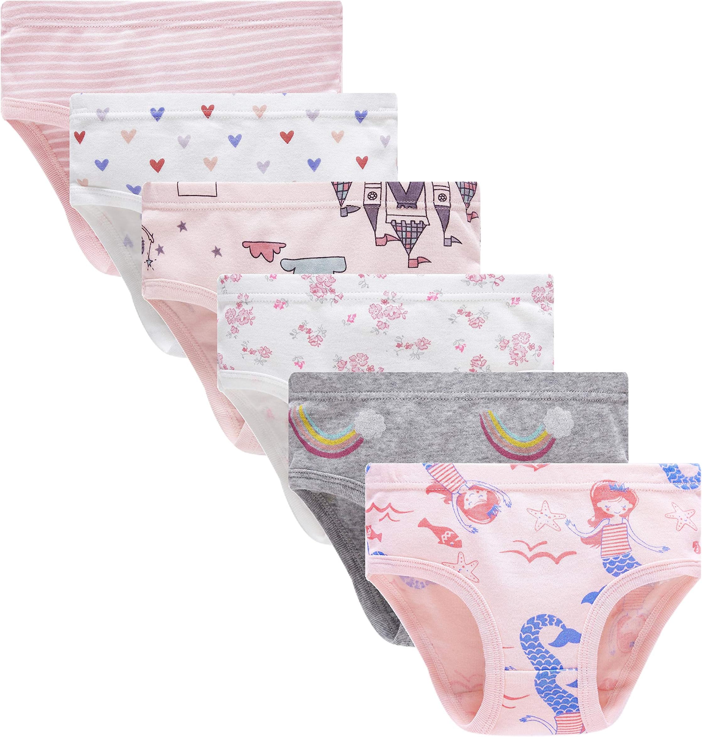 Family FeelingLittle Girl Underwear Toddler Panties Big Kids Undies Soft 100% Cotton