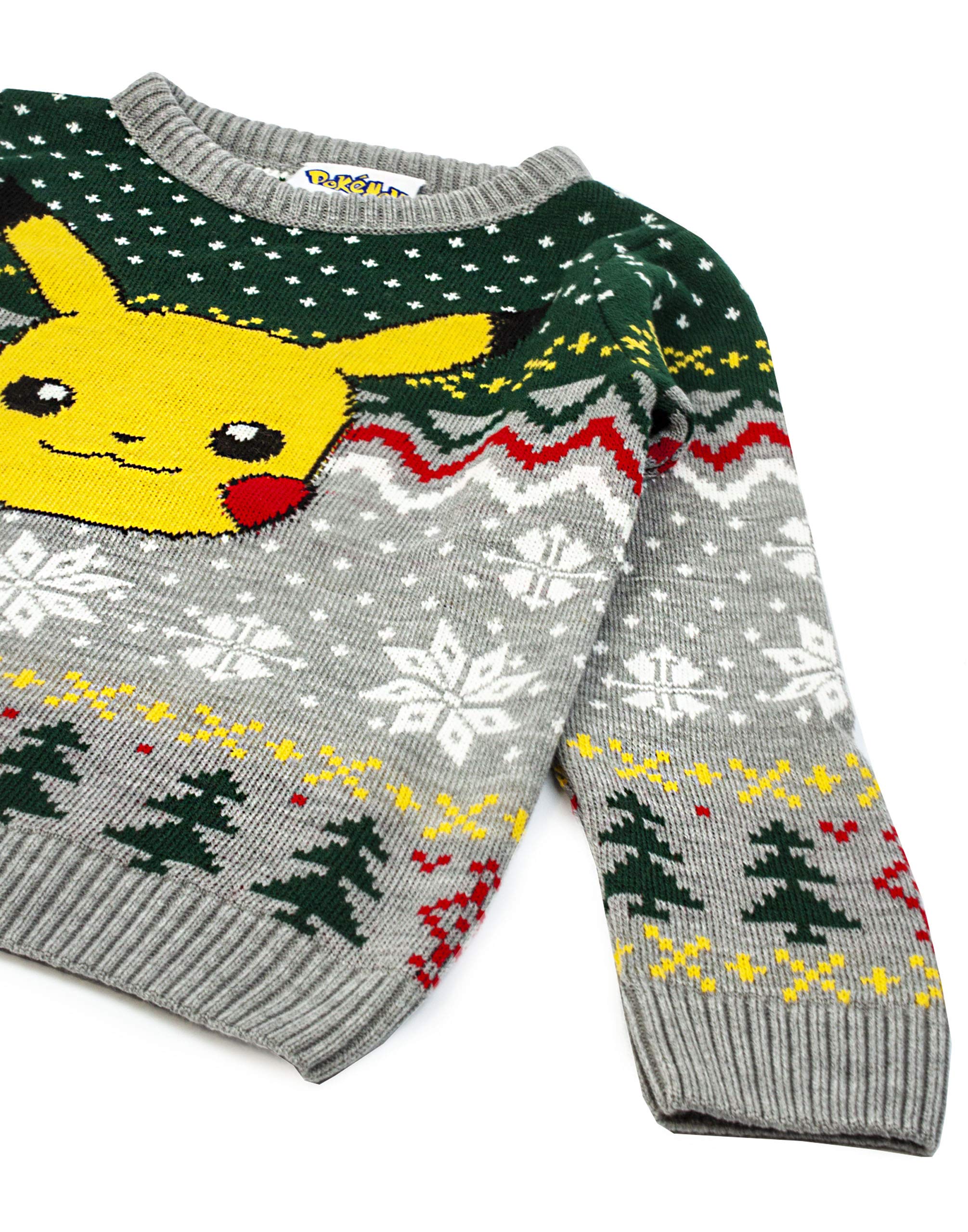 Świąteczny sweter Pokémon Pikachu Dzianinowy świąteczny sweter dla dzieci chłopc