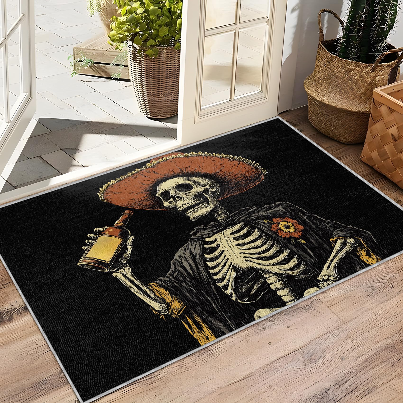 Amazon.com: Aquailis Skeleton Rugs for Bedroom - 7x9 Area Rug