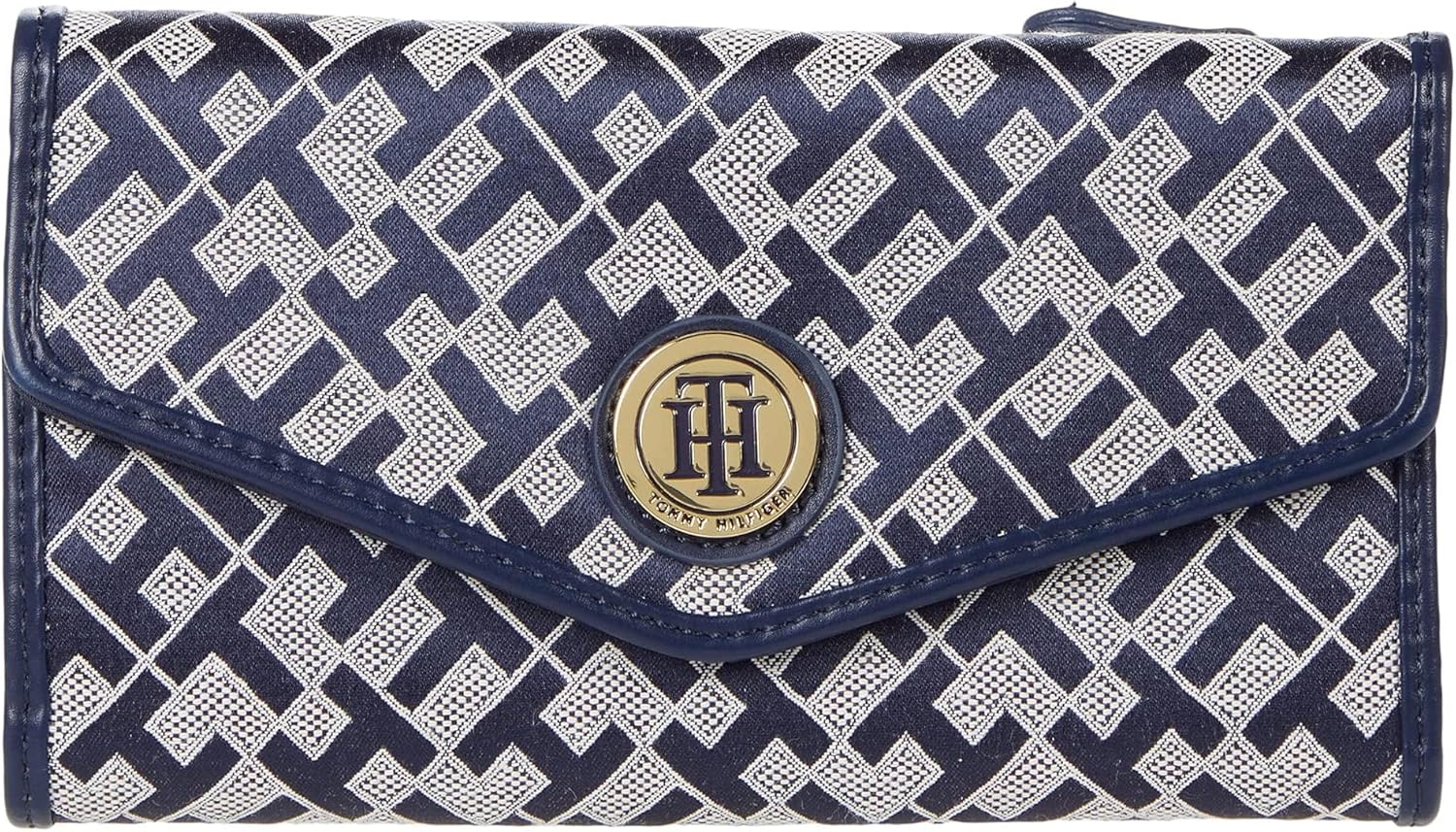 Tommy Hilfiger Women's Continental Checkbook Wallet, Navy