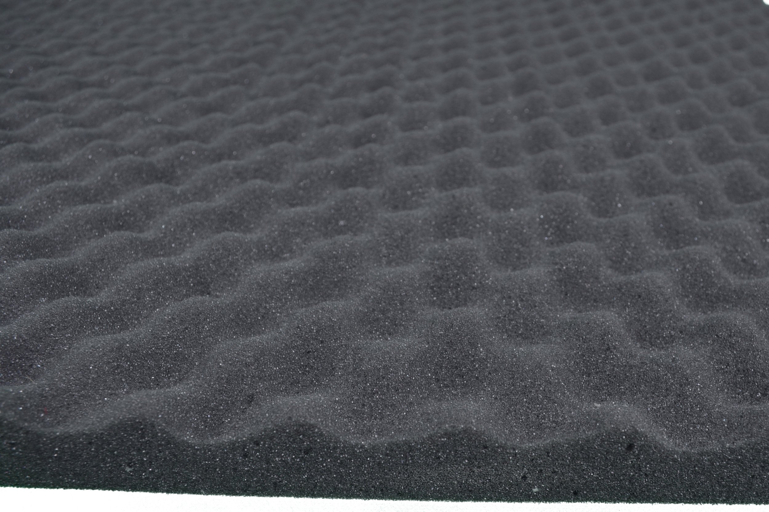 Keyhelm | Pannelli Fonoassorbenti Bugnato | 100x100x3 cm D25 Grigio antracite | Pacco da 10 (10 mq) | Correzione Acustica medio-alte frequenze | Studi di registrazione